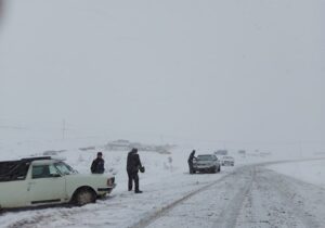 بارش شدید برف و راه بندان در روستاهای اردبیل + آخرین وضعیت راه ها