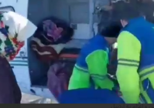 فیلم نجات جان مادر باردار توسط امداد هوایی اردبیل در روز برفی